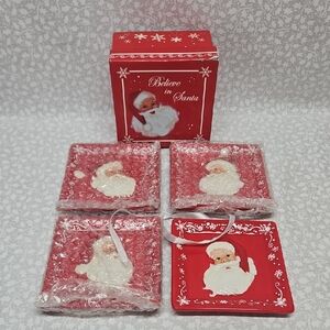 Believe In Santa Mini Christmas Plate Set